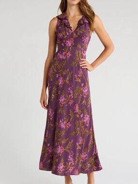 Treasure & Bond Ruffle Detail Sleeveless Midi Dress